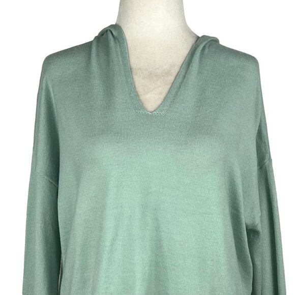 Magaschoni WOMEN'S SEA BREEZE HOODIE SWEATER NEW WITH TAG GREEN‎ SIZE SMALL - Picture 2 of 15